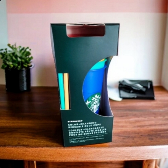 Starbucks 2020 Summer 5 Color-Changing Reusable Cold 24 Oz Cups Limited Edition - Picture 1 of 4